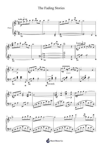 The Fading Stories Sheet Music by Yu-Peng Chen-Arr.Dukim