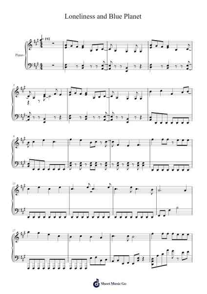 Loneliness and Blue Planet Sheet Music by Kessoku Band-Arr.Roxantab Mushaw