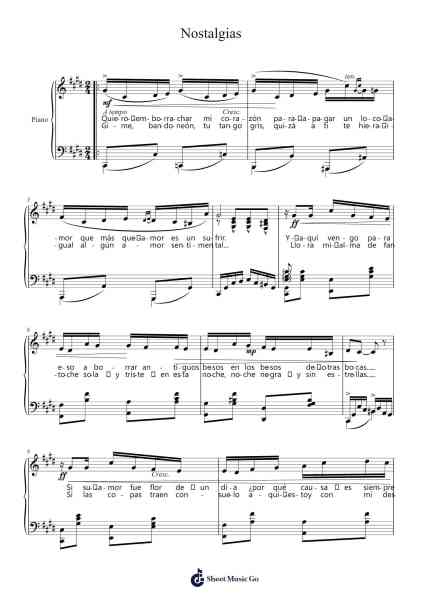 Nostalgias Sheet Music by Juan Carlos Cobián-Arr.Leeles Stoweser