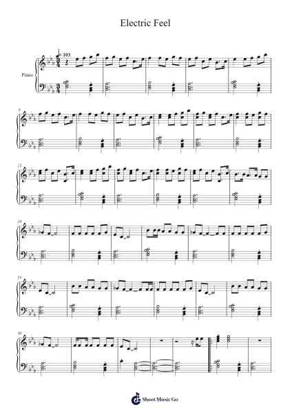 Electric Feel Sheet Music by MGMT-Arr.Yvettenat Iveshall
