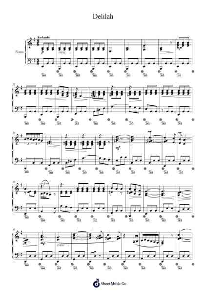 Delilah Sheet Music by Tom Jones-Arr.Mikejay Croftges
