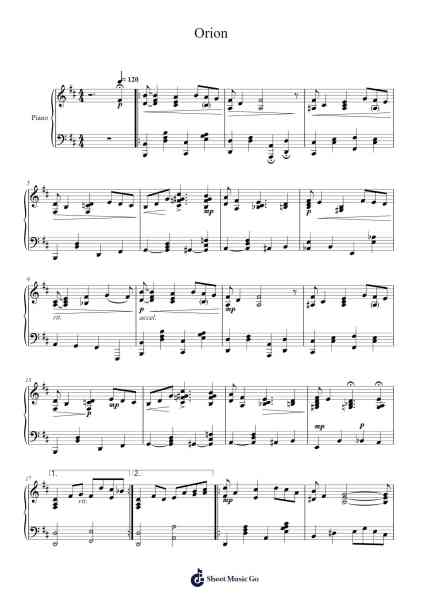 Orion Sheet Music by Neil Blaze/Tom Brier-Arr.Eipsgold Maudman