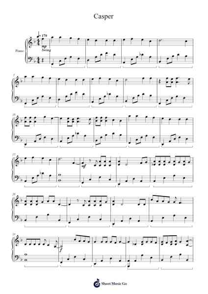 Casper Sheet Music by Robert Grace-Arr.Taypeare Rolius
