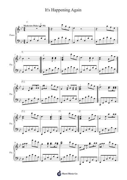 It's Happening Again Sheet Music by Agnes Obel-Arr.Debhum Browntor
