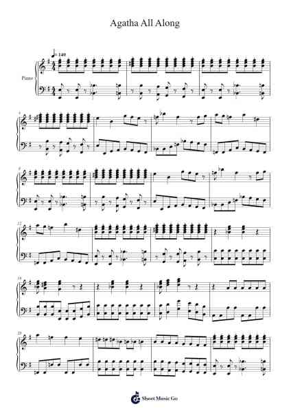 Agatha All Along (Agatha's Theme) Sheet Music by Kristen Anderson-Lopez/Robert Lopez-Arr.Phoelen