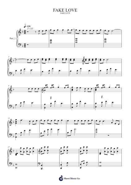 FAKE LOVE Sheet Music by BTS-Arr.Springbott Fitchblume