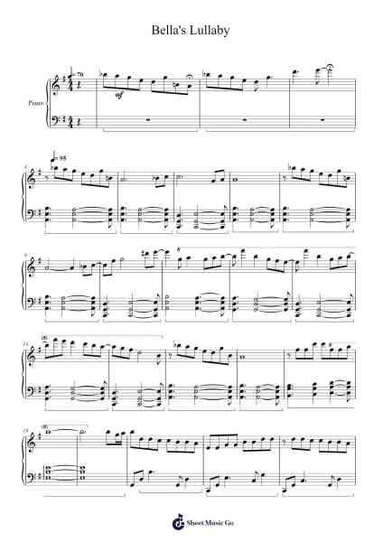 Bella's Lullaby Sheet Music by Anthony Ajello-Arr.Sukeats Midpaul