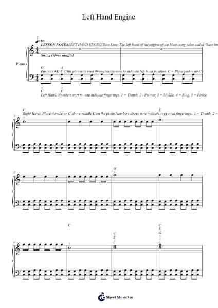 Lesson 1 - Skill Building - Left Hand Engine Sheet Music by Shirnett-Arr.Wanje Phoefra