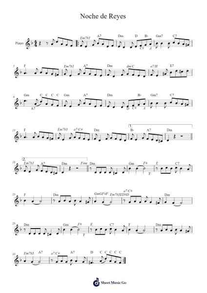 Noche de Reyes Sheet Music by Carlos Gardel-Arr.Waygrid