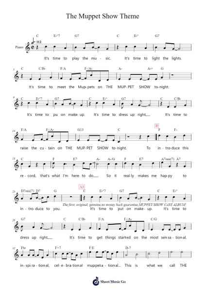 The Muppet Show Theme Sheet Music by Jim Henson-Arr.Churmike