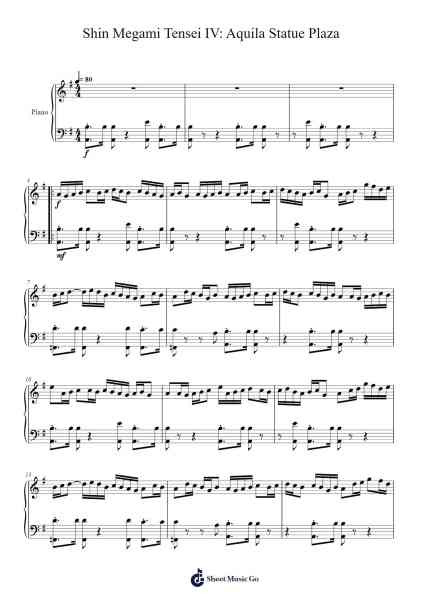 Shin Megami Tensei IV: Aquila Statue Plaza Sheet Music by Ryota Kozuka-Arr.Bobpritt Kathpril