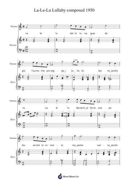 La - Le - Lu Sheet Music by Heino Gaze-Arr.Saxbraith