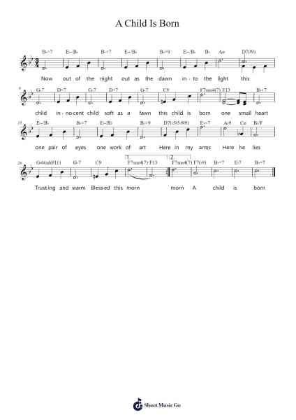 A Child Is Born Sheet Music by Thad Jones-Arr.Virquinn Hoodvid