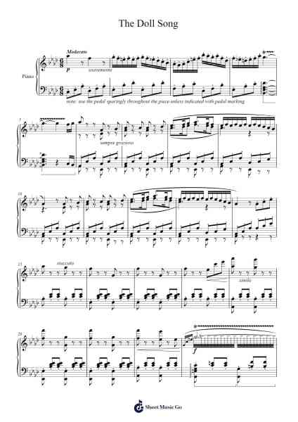 The Doll Song from "Les Contes d'Hoffmann", Op. 34 Sheet Music by Jacques Offenbach-Arr.Harruth