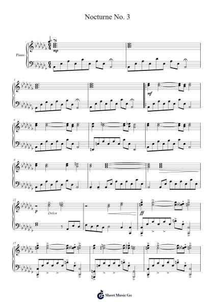 Nocturne No. 3 Sheet Music by Cumyork Anntian-Arr.Boycegold