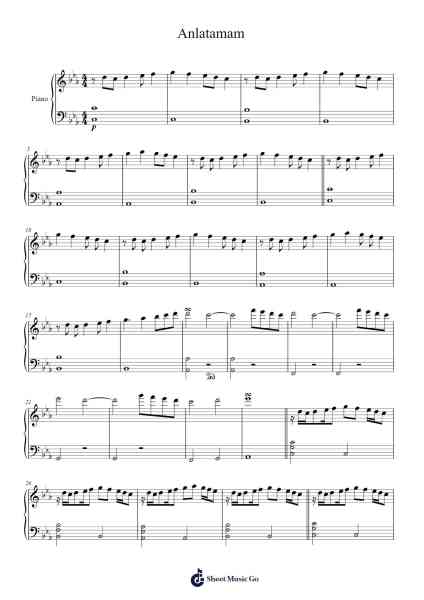 Anlatamam Sheet Music by Kara Savda-Arr.Babmia