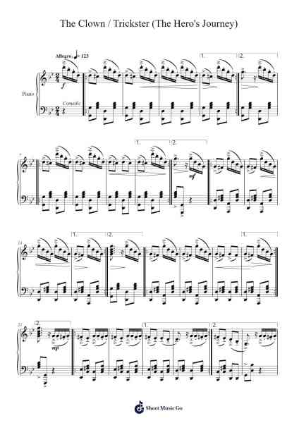 The Clown / Trickster ( The Hero's Journey ) Sheet Music by Aw Ke Shen-Arr.Hartclife Joudrea