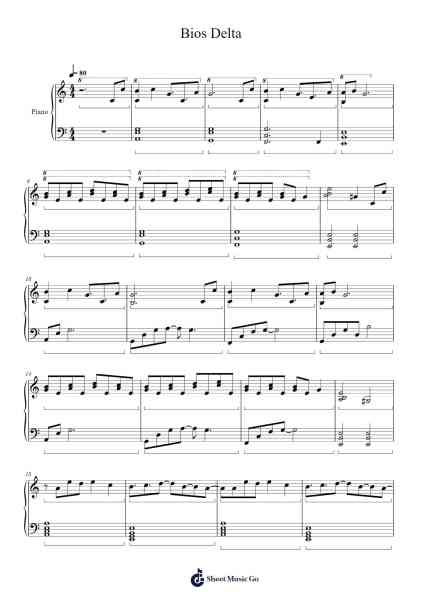Bios Delta Sheet Music by ryo (supercell)-Arr.Mattrie