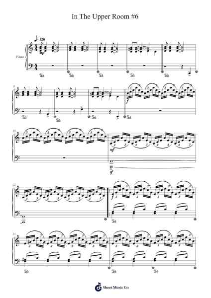 In The Upper Room: Dance VI Sheet Music by Philip Glass-Arr.Thotus