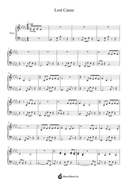 Lost Cause Sheet Music by Billie Eilish-Arr.Deirmand
