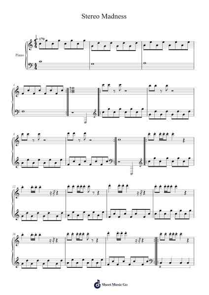 Stereo Madness Sheet Music by ForeverBound-Arr.Hilltim Moobright