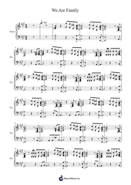 We Are Family Sheet Music by Sister Sledge-Arr.Toddjoy