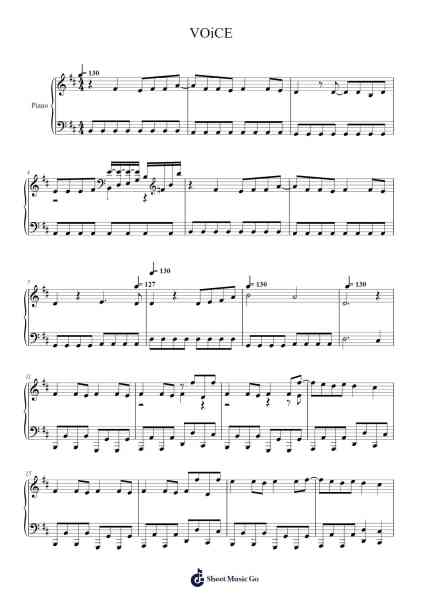 VOiCE Sheet Music by Lovely-P-Arr.Campnah