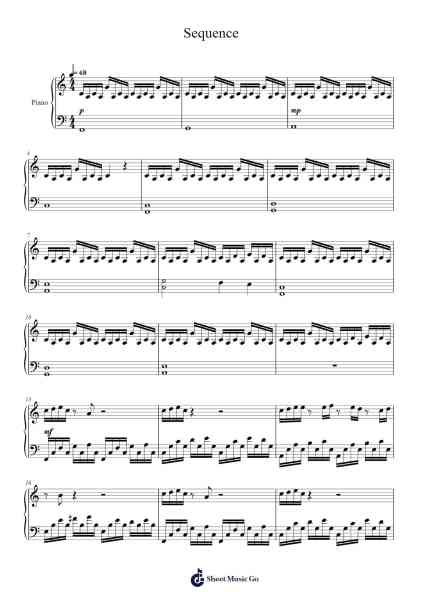 Sequence Sheet Music by -Arr.Hobjeames