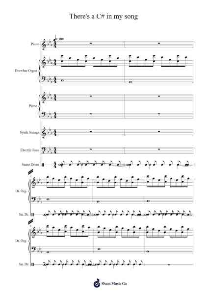 There's a C# in my song Sheet Music by Cynpiers Francesriam-Arr.Keliot Hicksner