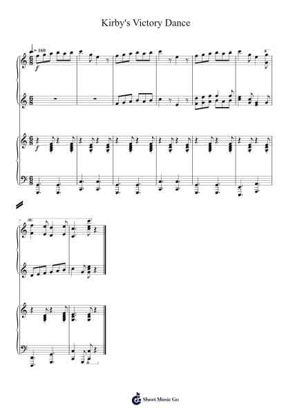 Kirby's Victory Dance Sheet Music by HAMNOKUNSEI-Arr.Bautab