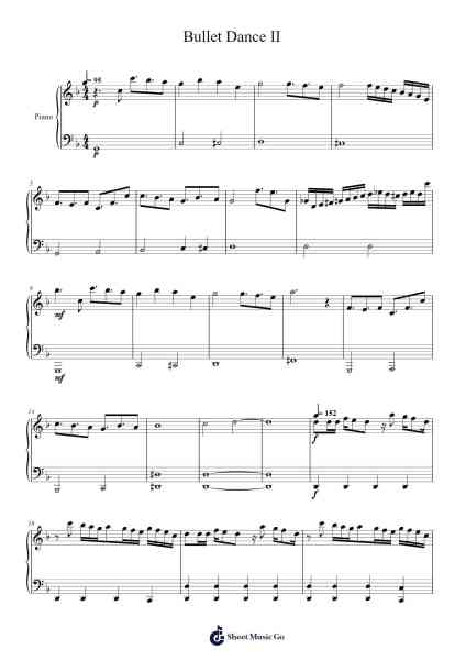 Bullet Dance II Sheet Music by pumpkinop7-Arr.Gemcol Nemott