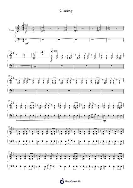 Cheesy Hfj Sheet Music by Cheesy Hfj-Arr.Rosworth