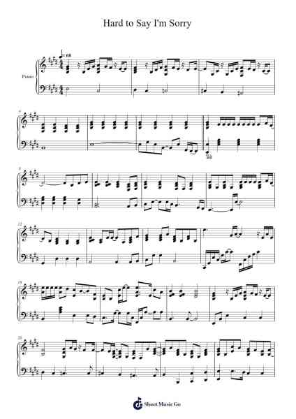 Hard to Say I'm Sorry Sheet Music by Chicago-Arr.Sanprice
