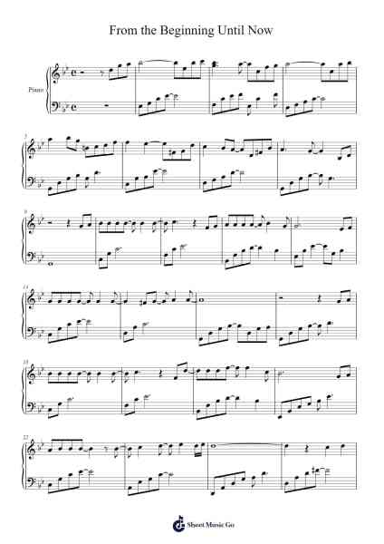 From the Beginning Until Now Sheet Music by Richard Clayderman-Arr.Sainsthea Flind