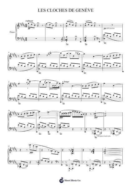 Années de pèlerinage, Première année: Suisse, S. 160: No. 9, Les Cloches de Genève Sheet Music by Franz Liszt-Arr.Walshfox