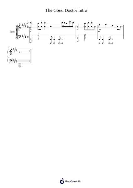 The Good Doctor Intro Sheet Music by undefined-Arr.Louann Bonpe