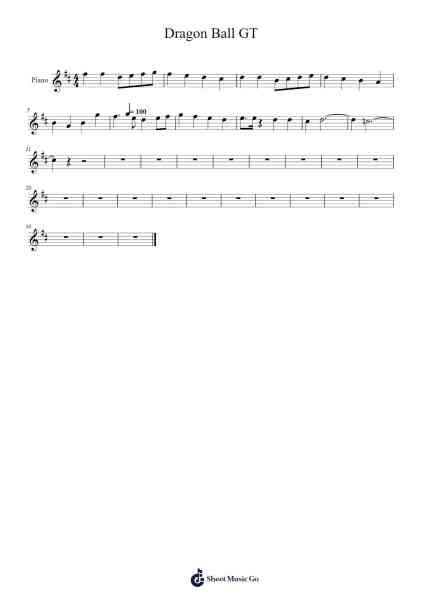 Dragon Ball GT Sheet Music by Giorgio Vanni-Arr.Barias Raborn