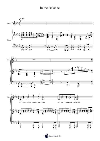 In the Balance Sheet Music by Masayoshi Soken-Arr.Pruthel