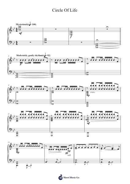 Circle Of Life Sheet Music by Elton John-Arr.Kingrell