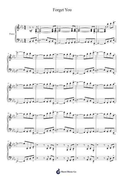 Forget You Sheet Music by undefined-Arr.Greenlew