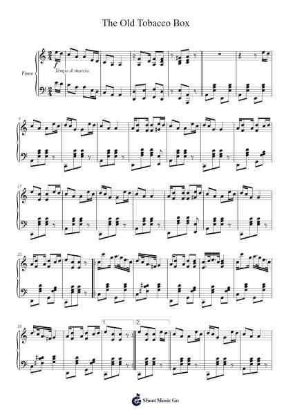 The Old Tobacco Box Sheet Music by Cy Seymour-Arr.Mccan