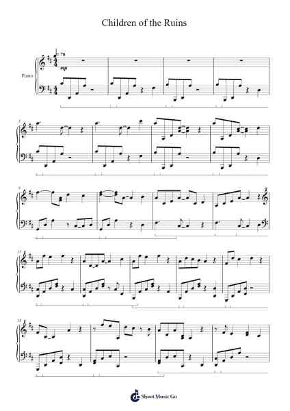 OneShot - Children of the Ruins Sheet Music by Dylogg Sainsleign-Arr.Sonfy Strasie