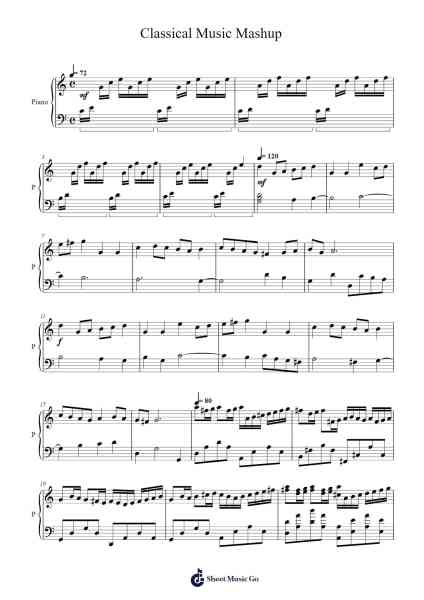 Classical Music Mashup Sheet Music by undefined-Arr.Steyule Lanceac
