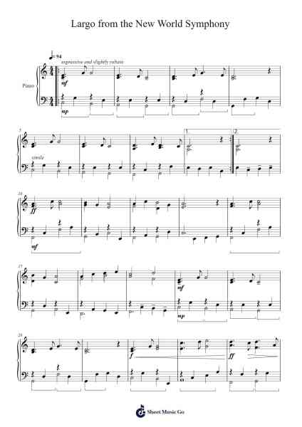 Symphony No. 9 in E Minor, "From the New World", Op. 95, B. 178: II. Largo Sheet Music by Antonín Dvořák-Arr.Jofield