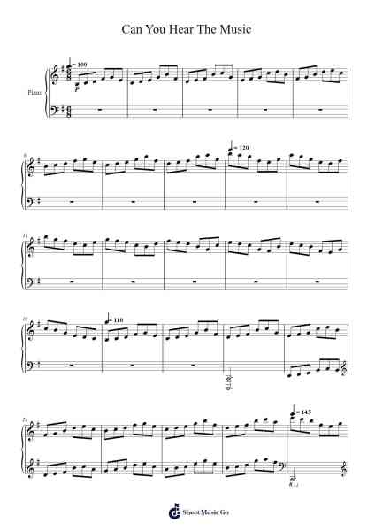 Can You Hear The Music Sheet Music by Ludwig Göransson/Katherine Cordova-Arr.Brandwight Gillget