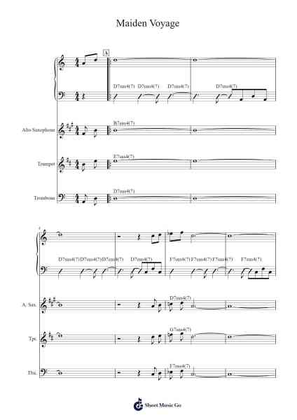 Maiden Voyage Sheet Music by Herbie Hancock-Arr.Vefrank Graseph