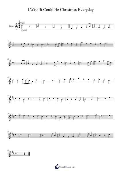 I Wish It Could Be Christmas Everyday Sheet Music by undefined-Arr.Detio Gemlo