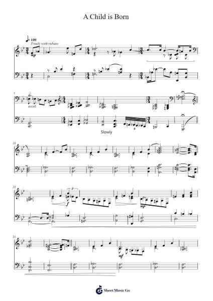 A Child is Born Sheet Music by Thad Jones-Arr.Borgcon Keford