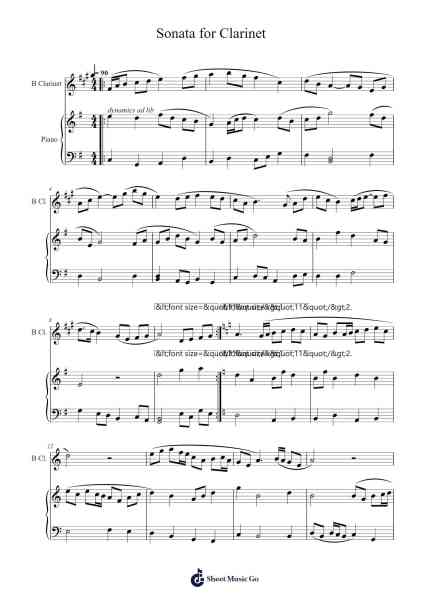 Sonata for Clarinet Sheet Music by Scottglenn Branice-Arr.Pehall