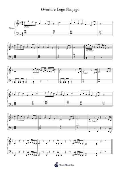 Overture Lego Ninjago Sheet Music by undefined-Arr.Jeamesqy
